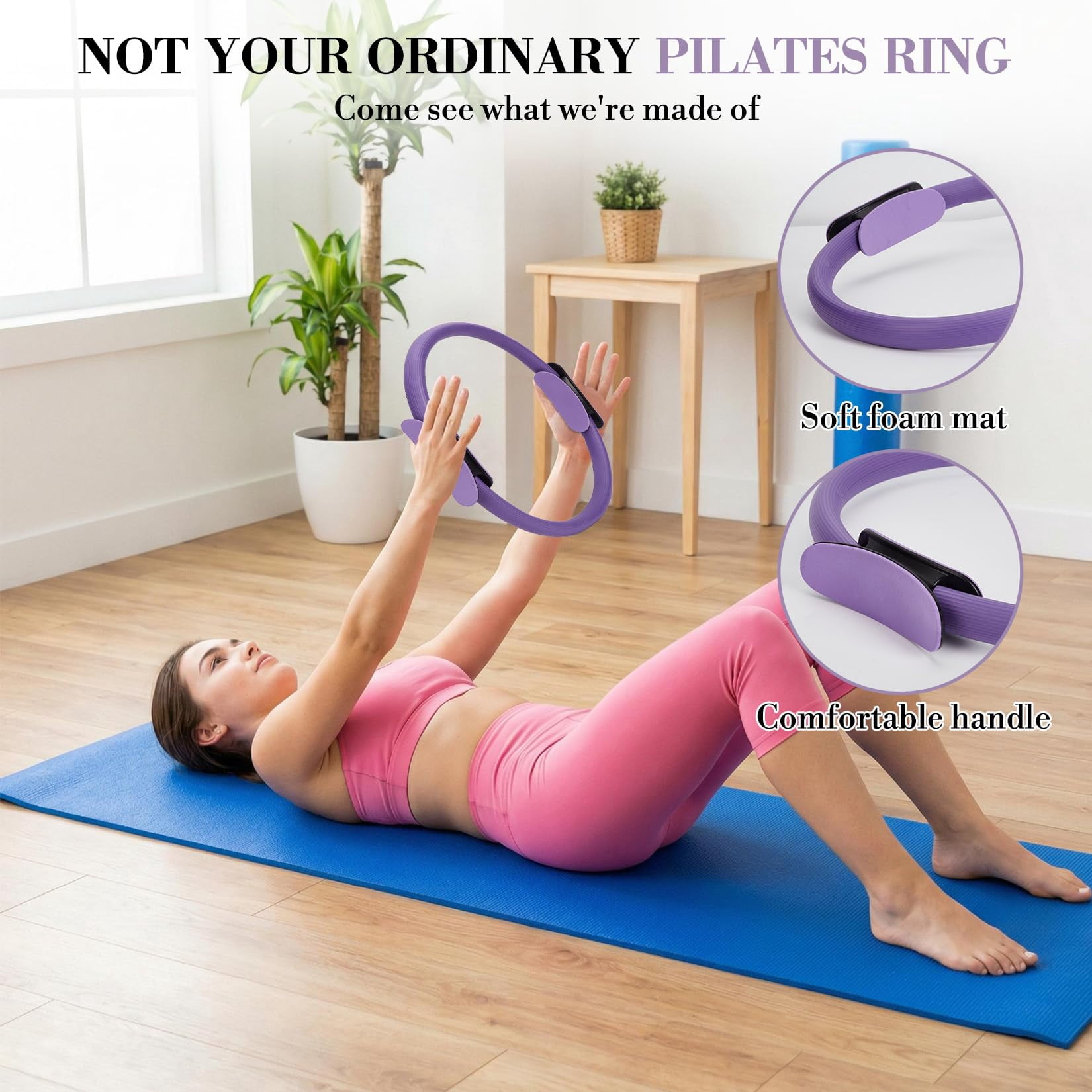 13 Piece Pilates Kit for Women, Home Pilates Equipment Set with 13" Anti-Deformation Magic Circle, Mini Ball, Resistance Bands, Premium Pilates Set for Full Body Workout