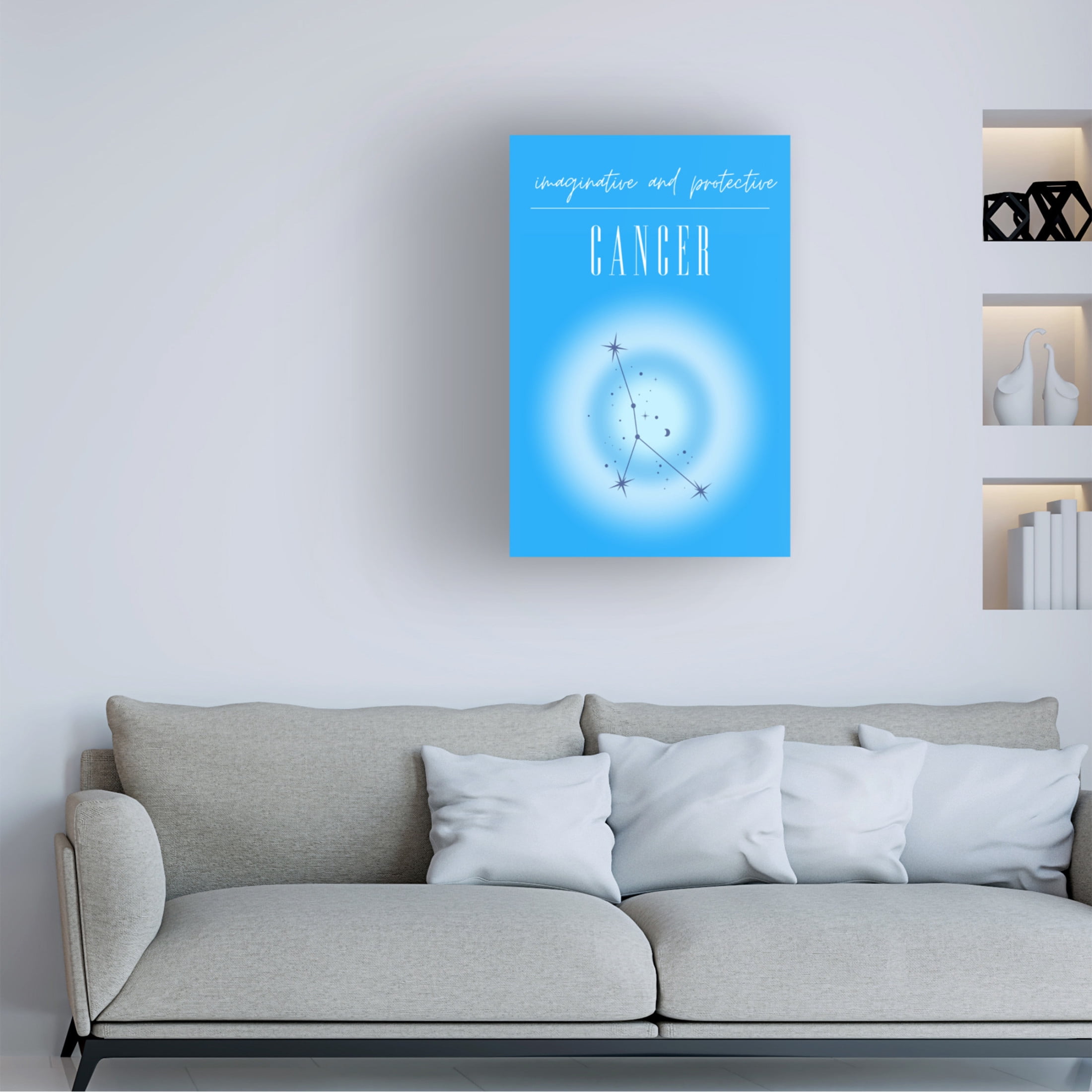 Trademark Fine Art Amelie  Cancer Zodiac Print Art Canvas Wall Art