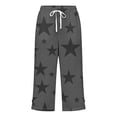 thumbnail image 6 of VBVC Women's Drawstring Star Capri Pants, Loose Knee Length Cropped Trousers For Women, Ladies' Summer Lightweight Lounge Pants with Pockets,Gray,S-2XL, 6 of 6