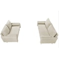 thumbnail image 3 of US Pride Furniture Villeda Velvet 2 PCS Living Room Set, Sofa & Loveseat,Ivory, 3 of 5