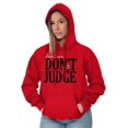 thumbnail image 3 of Christmas Dear Santa Claus Dont Judge Unisex Plus Fleece Graphic Hoodie Brisco Brands 4X, 3 of 5