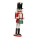 thumbnail image 4 of Adorno de soldado cascanueces de madera, títere para fiesta de , figura de cascanueces para escritorio de oficina, repisa de sala de estar, 4 of 9