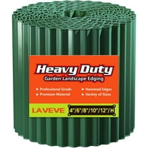 6 in. x 10 ft. Green Corrugated Metal Garden Edging Landscape Edging Border Lawn Flower Bed Garden Fence Paver Edging