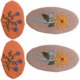 thumbnail image 4 of pares de broches para el cabello con flores de tela para mujeres, niñas y niños FRCOLOR HaoMX16275981, 4 of 6