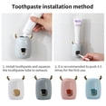 thumbnail image 4 of kurtrusly Toothpaste Squeezer Wall Mounted Toothpaste Dispenser Plastic Hanging Tube Squeezer for Bathroom, Pink, 4 of 6