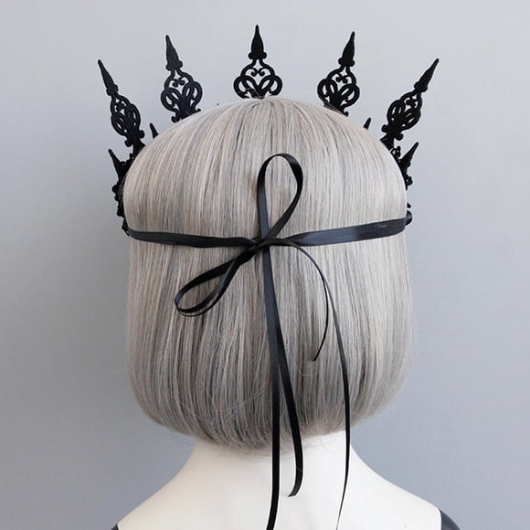 Corona de rosas de Halloween Diadema Flor Corona de pelo Guirnalda Accesorios para cabeza para mujeres Niñas Hugo corona de cabeza de dama