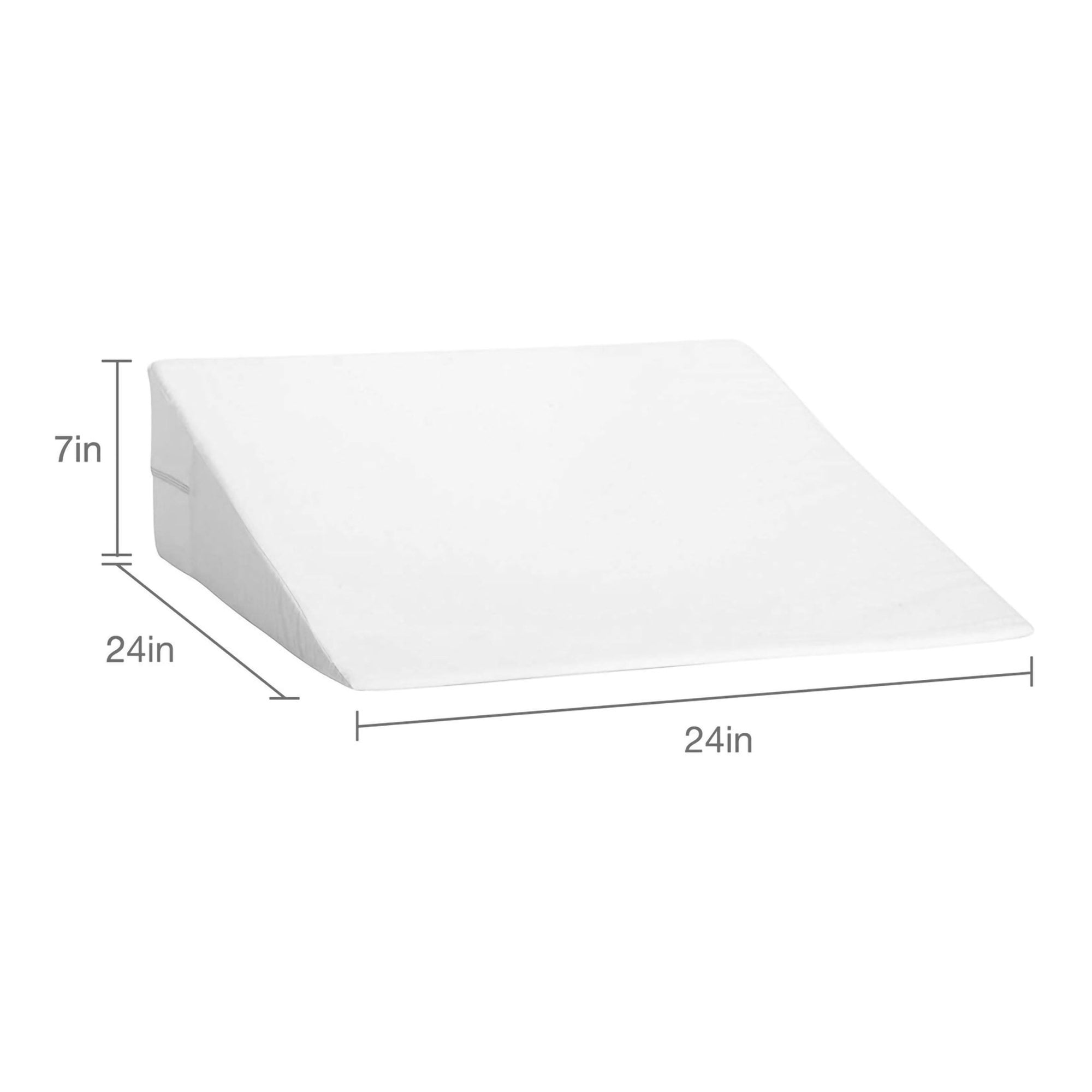 1pc Bed Wedge Pillow , Triangle Wedge with Elevated Incline for Neck Pain,  Headaches, Reflux, Shoulders, Back Pain, Foot Support, Knee Pain or  Restless Leg Syndrome, 22x22x7.5inches,White