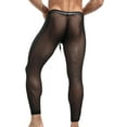 thumbnail image 6 of YYDGH Men's Mesh Yoga Pants See Through Tight Leggings Drawstring Stretchy Capris Sports Shapewear Underwear, 6 of 6