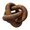 thumbnail image 4 of Decoración de eslabones de cadena de madera, estilo moderno minimalista geométrico para estantes, estilo rústico o de oficina. marrón, 4 of 9