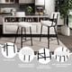 thumbnail image 4 of Set of 2 blanca moderno forrado bar stools: counter height con round seat, back y footrest para kitchen island, dining room o pub, 4 of 8