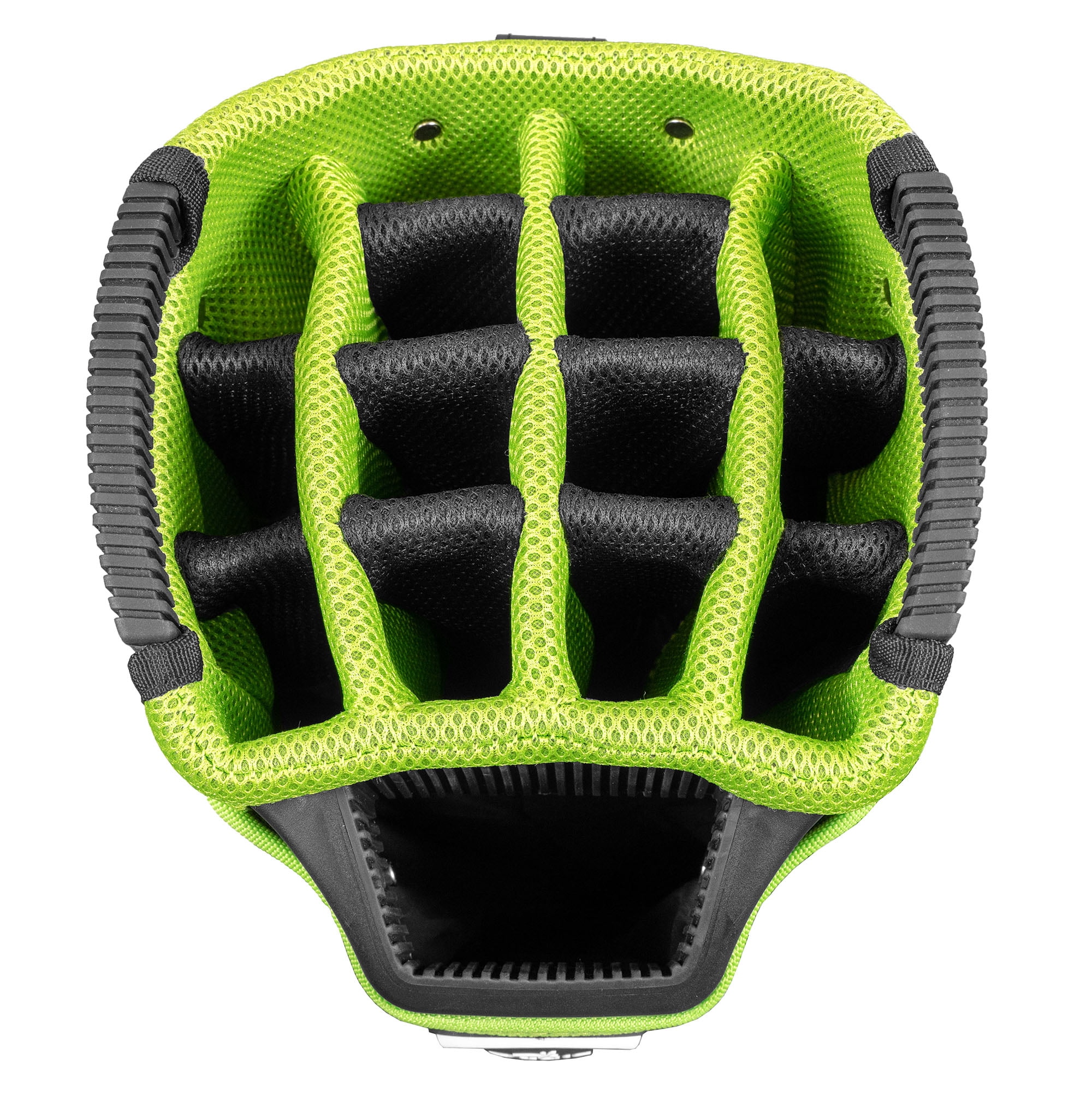 Axglo A211 Lightweight Golf Cart Bag | 15 Full-Length Dividers with Putter Well - Green/Silver
