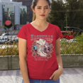 thumbnail image 4 of Nashville TN The Music City Women's V-Neck T-shirt Country Cowgirl Boots and Hat, 4 of 7