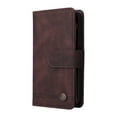 thumbnail image 5 of Case for Samsung Galaxy A22 5G Cover Zipper Pocket Wallet Case Magnetic Protective - Braun, 5 of 5