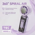 thumbnail image 2 of Volra Clearance Portable Handheld Fan with Ice Cooler, USB Rechargeable Small Turbo Fan with Cold Air, Foldable Personal Hand Held Fans with Flashlight for Travel/Camping/Outdoor, Black, 2 of 10