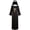 Nun, variant on Jiibva Womens Nun Costume Set Long Robe Headpiece Cross Necklace Black One Size