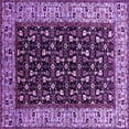 thumbnail image 1 of Ahgly Company Indoor Square Oriental Purple Industrial Area Rugs, 5' Square, 1 of 4