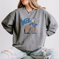 thumbnail image 2 of Yale University Football Character - Women's Lightweight Garment Dyed Sweatshirt, 2 of 9