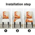 thumbnail image 4 of Fall Chair Covers Set of 4 Thanksgiving Watercolor Pumpkin Chair Covers for Dining Room Elastic Chair Protectors Washable Chair Seat Covers for Kitchen Holiday Fall Thanksgiving Decor, 4 of 6