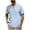 Light Blue, variant on THDHVS Mens Summer Shirts,Men Solid Color Short Sleeve Mandarin Collar Shirt Half Button Placket Casual,T Shirts for Man Light Blue 3XL