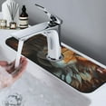 thumbnail image 7 of Logiee Floral Fox Print Kitchen Sink Splash Guard Faucet Mat for Splash Guard Behind Faucet Drip Catcher for Kitchen,Bathroom,Sink Mat,Dish Drying Mat,Bathroom-15" X 5.5", 7 of 7