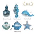 thumbnail image 3 of Set de adornos navideños Valery Madelyn de vidrio azul claro de 8 quilates, 3 of 6
