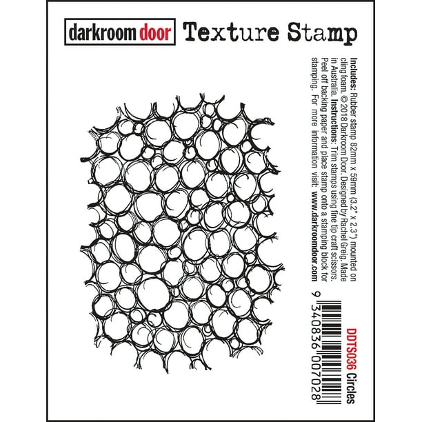 Darkroom Door Texture Coller Stamp 3" X2"-Cercles
