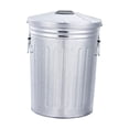 thumbnail image 3 of Cubo de basura metálico para exteriores de 8 l con tapa hermética, multiusos para cocinas y garajes, contenedor de almacenamiento resistente con dos, 3 of 8