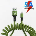 thumbnail image 2 of HomeLife 5A Spring Extension Micro USB Type-C Fast Charging Data Cable Phone Charger Cord, 2 of 13