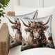 thumbnail image 3 of Herunwer Highland Cow Throw Pillow Covers Decorative Throw Pillows Cow Decor for Bedroom Decor Highland Cow Bedding Soft Flannel Fluffy Couch Pillow Covers, 3 of 6