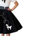 thumbnail image 4 of Hip Hop 50s Shop 1950s Adult 7 Piece Costume Set Poodle Skirt, Petticoat, Polo Shirt with Accessories (XLarge Black w/White), 4 of 7