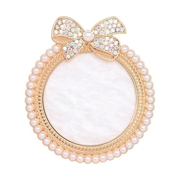 UDIYO Manicure Palette Lovely Bow Imitation Pearl Trim Showing Tray Nail Display Stand Gel Polish Pallet Mixing Plate for Nail Salon