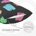 thumbnail image 5 of YFYANG Super Soft Rectangular Plush Cushion Cover (Without Pillow Insert), Simple Watercolor Art Comfort and Non-Pilling Hidden Zip Bedroom Sofa Pillowcases, 20"x30", 5 of 9