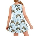 thumbnail image 2 of FOR U DESIGNS Sea Turtle Tank Swing Dress Comfortable Blue Kids Dresses for Girls Size 13-14Y Trendy Sleeveless Midi Dress Skin Friendly Flare Skater Dress for Kids Teens, 2 of 6