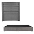thumbnail image 1 of Box Base Cama King Size + Cabecera Polar Gris Oscuro, 1 of 8