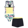 thumbnail image 2 of MSemis Kids Girls Front Zipper Tees Bikini Briefs and Short Bottoms Summer Beachwear, 2 of 2