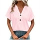 thumbnail image 2 of Sudadera con cremallera,Camiseta de cuello en V para mujer, informal, de manga corta, de poliéster suave, ideal para el hogar y el uso diario, sopatenor, 2 of 8