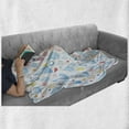 thumbnail image 6 of Rain Soft Flannel Fleece Throw Blanket, Various Large and Small Heavy Rain Drops Fluid Squall Fall Season Graphic Art Print, Cozy Plush for Indoor and Outdoor Use, 70" x 90", Multicolor, by Ambesonne, 6 of 6