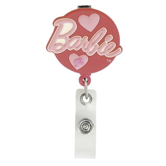 Mattel Womens Barbie Badge Reel, 26" Retractable ID Card Badge Holder with Alligator Clip