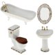 thumbnail image 1 of 4 Piezas 1:12 Casa de en Miniatura Suministros Bathtub Aseo Fregadero Espejo ACCS # 1, 1 of 9