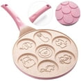 thumbnail image 3 of Pancake Pan 7-Cavity Cute Animals Pattern Non Stick Egg Frying Pan Fun Design for Kids 26cm Pink, 3 of 8