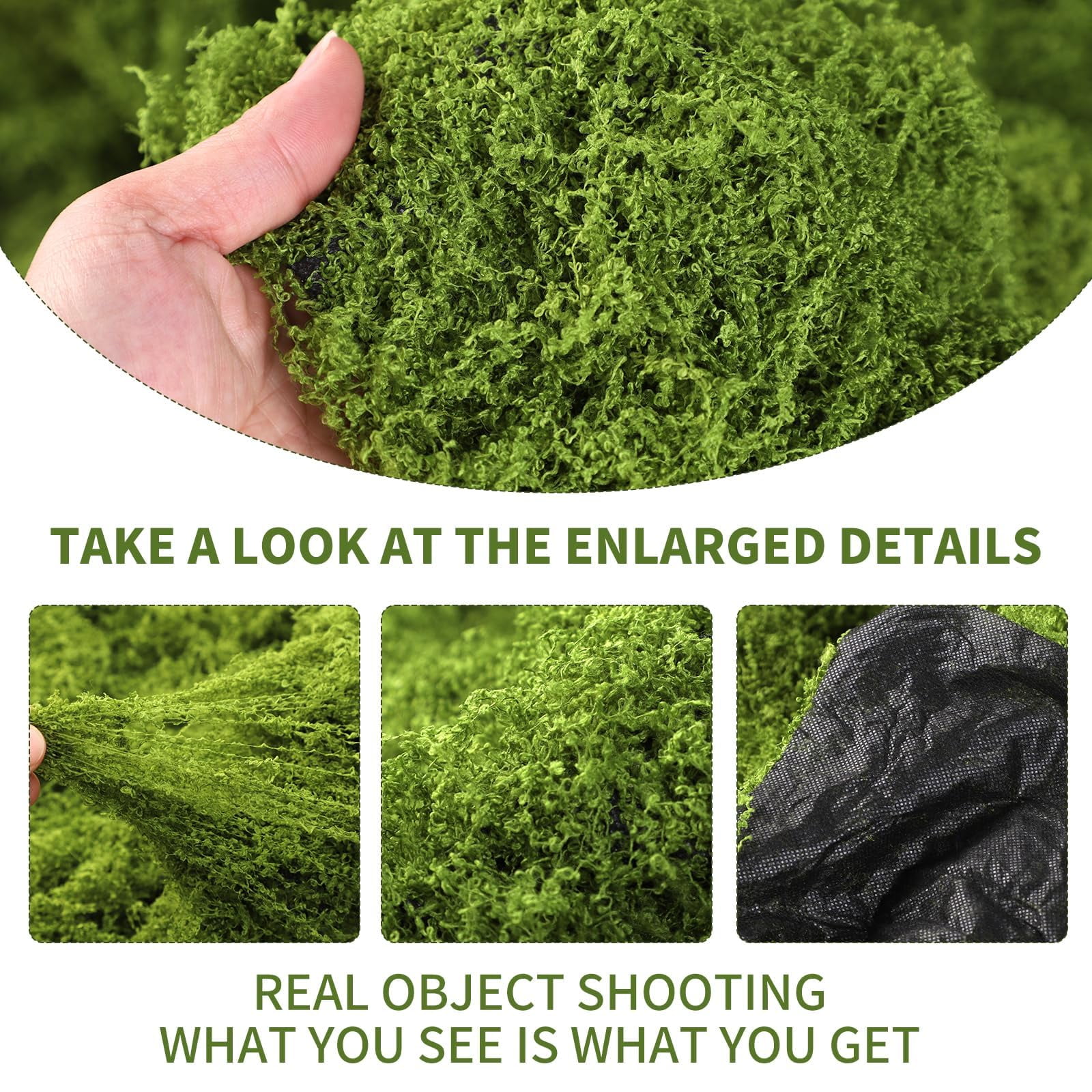 Preserved Moss Roll - Artificial Green Moss for Floral Arrangements, Model Railroads, and Woodland Party Decorations(Light Green)
