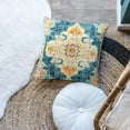 thumbnail image 2 of Pillow Cover,Retro Blue Ethnic Design Outdoor Decorative 16x16inch Throw Pillows for Couch, Bohemian Pattern Decor Cushion Linen Pillowcase for Bed Car Safa (ONLY Cover), 2 of 6