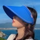 thumbnail image 5 of 2 piezas de sombreros con visera para el sol, sombreros con visera de ala ancha, gorras de playa de verano con ala grande ajustables para mujer, 5 of 7