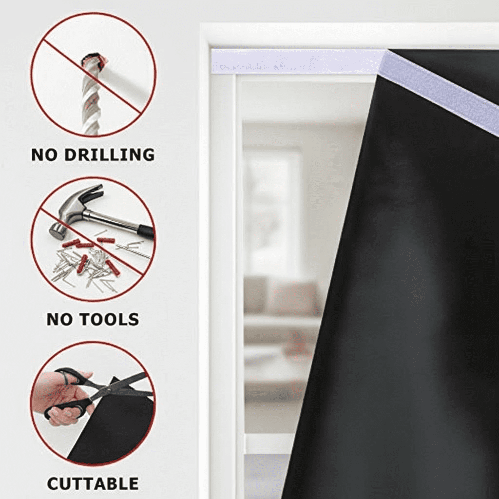 Cordless Blackout Roller Shades for Windows, Thermal Insulated UV Protection Privacy Window Blinds, No Tools No Drill Easy Installation, Perfect for Bedroom (36 Inch Width by 72 Inch Height, Black)