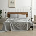 thumbnail image 4 of Lidoloka Luxury Lyocell Bed Sheets Set 4Pcs King Size for Adult,Cool&Soft,16" Deep Pocket,Gray, 4 of 7