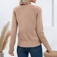 thumbnail image 5 of Resicozy Womens Sweaters Cardigan Dressy Button Down Cardigans Sweater Lightweight Long Sleeve Crewneck Knit Solid Color Tops Camel 2XL, 5 of 5