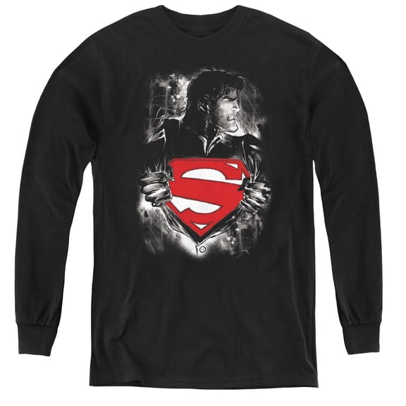Superman - Darkest Hour - Youth Long Sleeve Shirt - Large