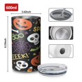 thumbnail image 4 of 20oz Coffee Tumblers Halloween Spooky Words and Icons Pattern Stainless Steel Vacuum Insulated Travel Tumbler Coffee Cups Mug with Lid and Straw with Cleaning Brush for Cold & Hot Drinks, 4 of 5