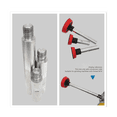 thumbnail image 3 of 3 Pieces of Angle Grinder Extension Rod 75/100/140MM M14 Thread Brush Head Extension Rod Grinder Adapter Rod,3 * Angle grinder extension rod,Silver, 3 of 6