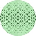 thumbnail image 1 of Ahgly Tapis Rond Lavable en Machine Intérieur Transitionnel Vert Menthe, 3 Pieds Rond, 1 of 7